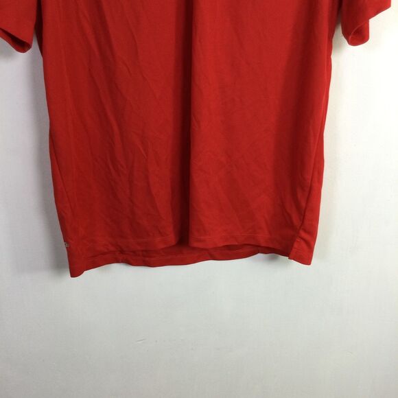 Ariat Mens Tek Heat Series Golf Polo Shirt Short Sleeves Stretch Red Size Large - Picture 3 of 15